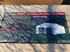 AllMetal 23ft x 22ft Double Garage Metal Shed