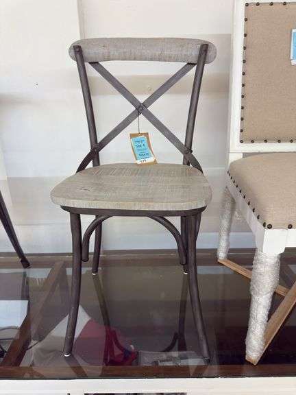 Dining arm chair gunmetal finish image