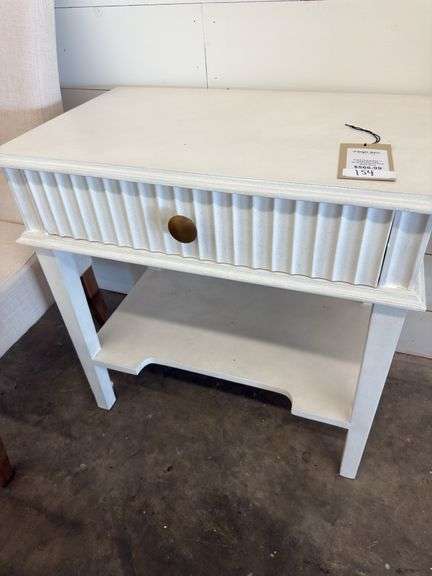 Madison 1 Drawer Side Table 30x18x30 Monument White image