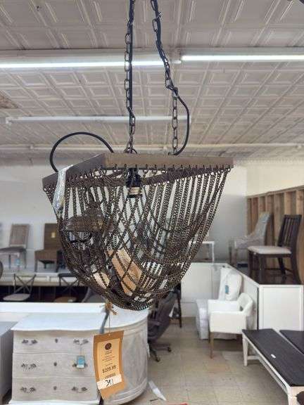 Chain mail chandelier