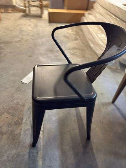Black iron chair