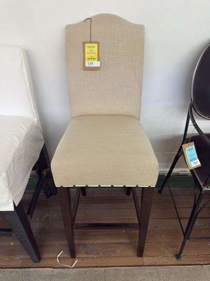 Linen bar stool image