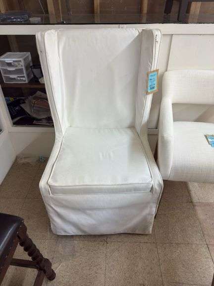 Gateway slip cover chair easy street snow fabric image