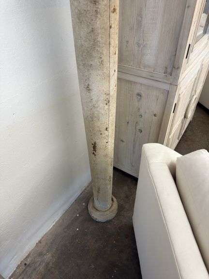(2) Old Hotel Column Whitewashed