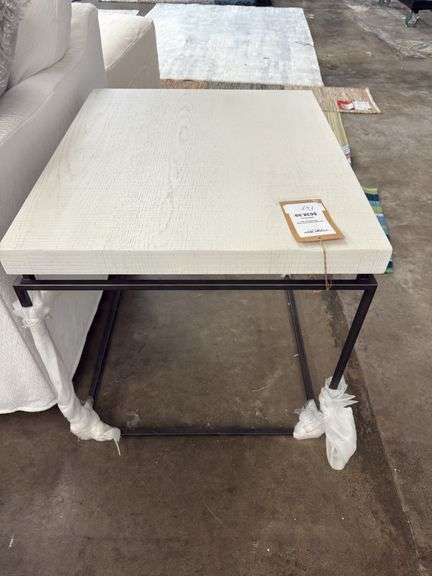 Galen End Table White/Rustic Oak image