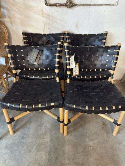 (6) Gabby Home Morrison side chair / black leather image