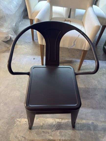 Black iron chair