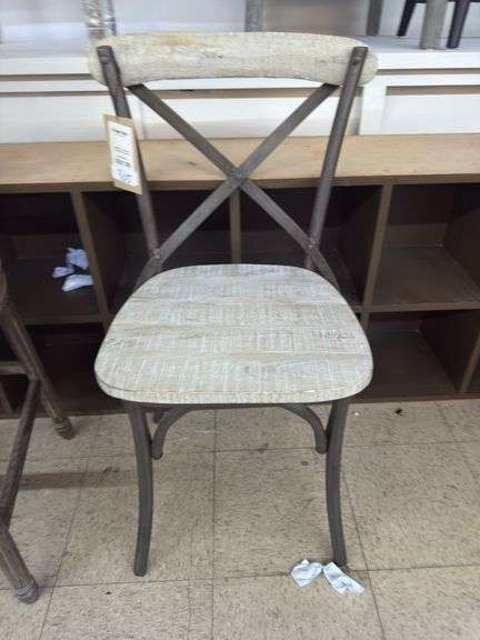 Iron And wood X- back chair Greyson