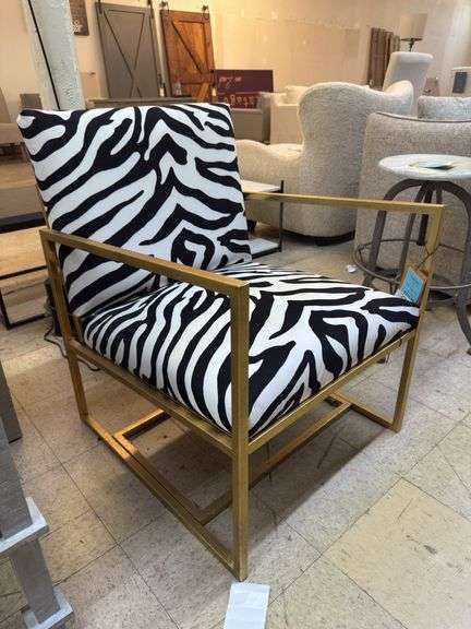 Zebra print arm chair image