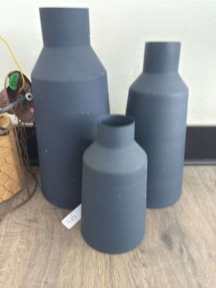 (3) Blue Decor Pieces