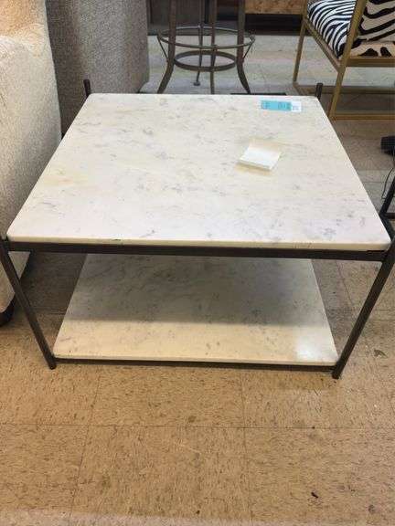 Felix bunching table marble top 25x26x16 hammered grey image