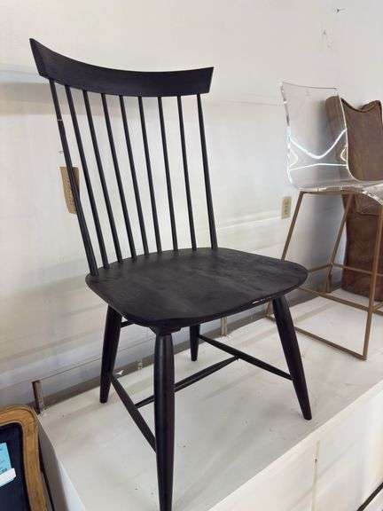 Black Windsor side chair 23x25x40 black image