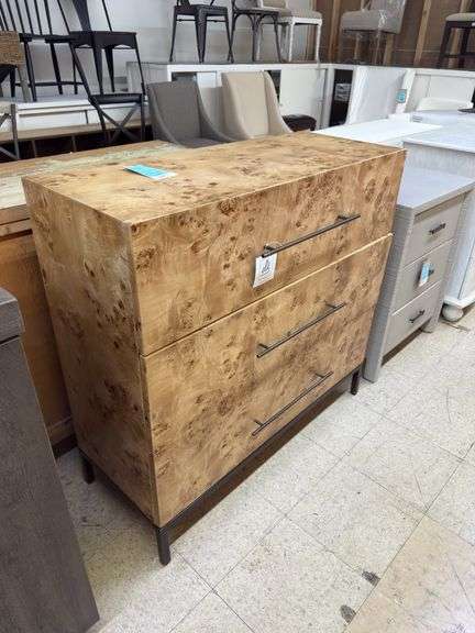 Marc 3draw chest 40x16x38 natural burl