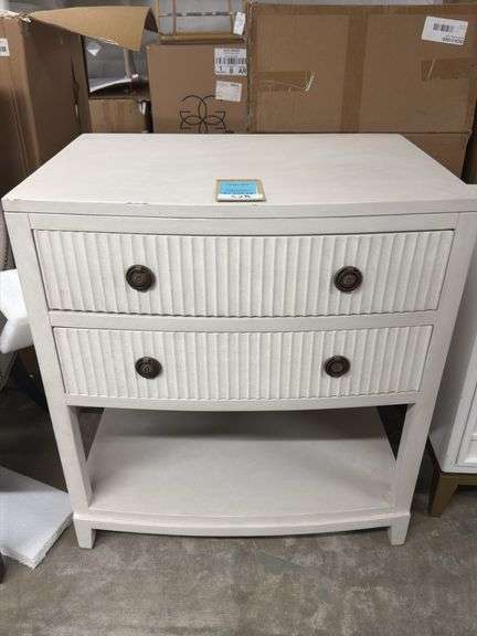 Ryleigh 2 draw nightstand/ monument white  30x20x32