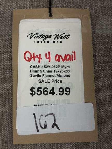 Myra Dinjng Chajr 19x23x33 Savle Flannel/Almond