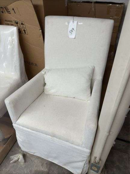 2 white Margaret dining chairs image