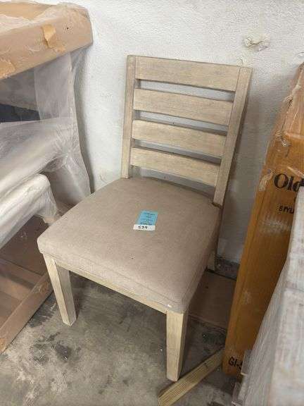 Ladder back dining chair/ weathered oak image