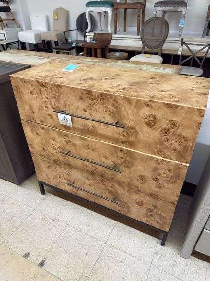 Marc 3draw chest 40x16x38 natural burl image