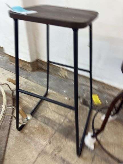 High wood bar stool