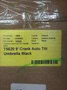 Summer Classics 9ft Crank Auto Tilt Black Umbrella