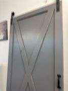 STD grey standard barn boor w/ handle grey