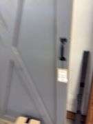 STD grey standard barn boor w/ handle grey