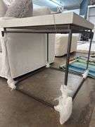 Galen End Table White/Rustic Oak