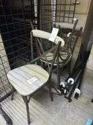 3 Iron and wood X Back Chair-  Grayson