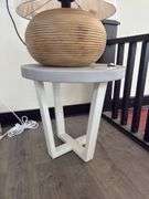 South Beach End Table 24x24x23 With/ designer lamp!