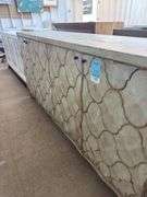 Nans quilted sideboard 72x18x25x36.5 pine/aqua finish