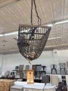 Chain mail chandelier