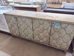 Nans quilted sideboard 72x18x25x36.5 pine/aqua finish
