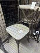 3 Iron and wood X Back Chair-  Grayson