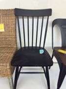 Spindle back side chair black