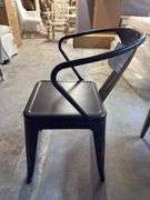 Black iron chair