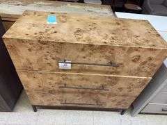 Marc 3draw chest 40x16x38 natural burl