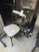 3 Iron and wood X Back Chair-  Grayson