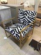 Zebra print arm chair