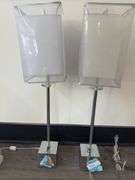 Pair of Glass Bottom Lamps