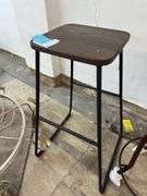 High wood bar stool