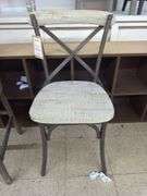 Iron And wood X- back chair Greyson