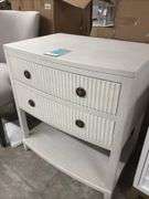 Ryleigh 2 draw nightstand/ monument white  30x20x32