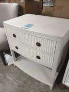 Ryleigh 2 draw nightstand/ monument white  30x20x32