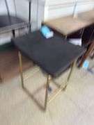 Givens wood seat mtl.frame14x16x25 brown/gold