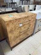 Marc 3draw chest 40x16x38 natural burl
