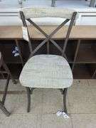 Iron And wood X- back chair Greyson