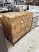 Marc 3draw chest 40x16x38 natural burl