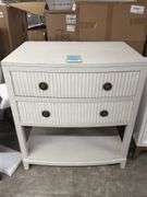 Ryleigh 2 draw nightstand/ monument white  30x20x32