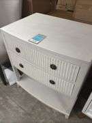 Ryleigh 2 draw nightstand/ monument white  30x20x32