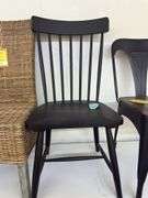 Spindle back side chair black